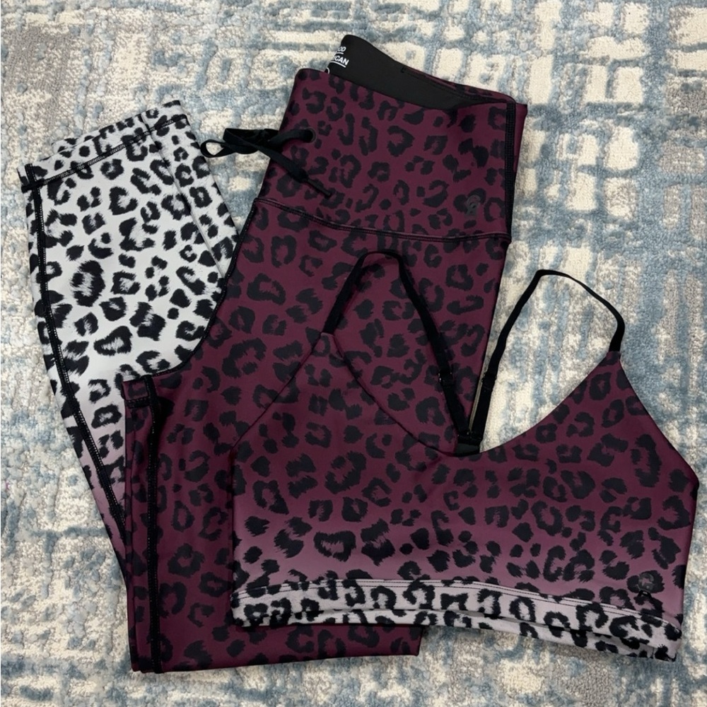Good American Leopard Workout set